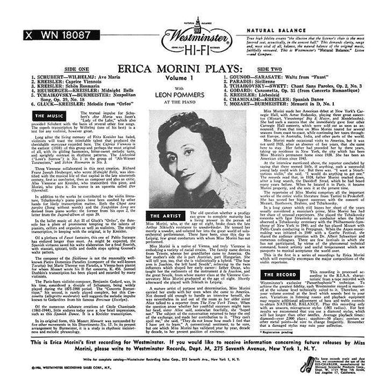 Erica Morini Plays Vol.1 - Schubert, Tchaikovsky, Gounod, Mozart, … - AudioSoundMusic