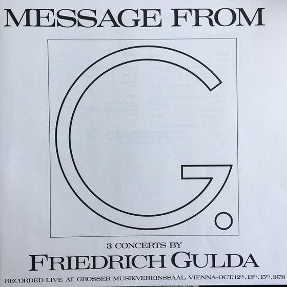 Friedrich Gulda - Message From G - Bach, Mozart, Debussy, ... (6LP, Box set) - AudioSoundMusic
