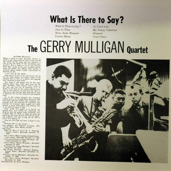 Gerry Mulligan Quartet - What Is There To Say? (2LP, 45RPM) - AudioSoundMusic