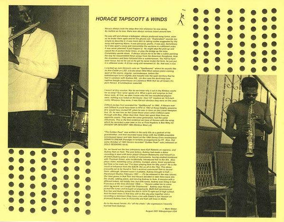 Horace Tapscott – Tapscott + Winds - AudioSoundMusic