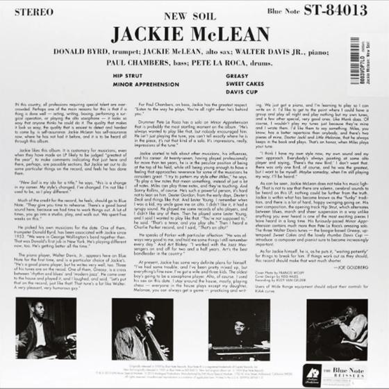 Jackie McLean – New Soil (2LP, 45RPM, Number 1576) - AudioSoundMusic