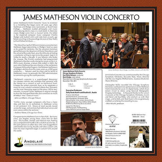 James Matheson - Violin Concerto (45RPM) - AudioSoundMusic