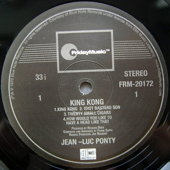 Jean-Luc Ponty – King Kong - Jean-Luc Ponty Plays The Music Of Frank Zappa - AudioSoundMusic