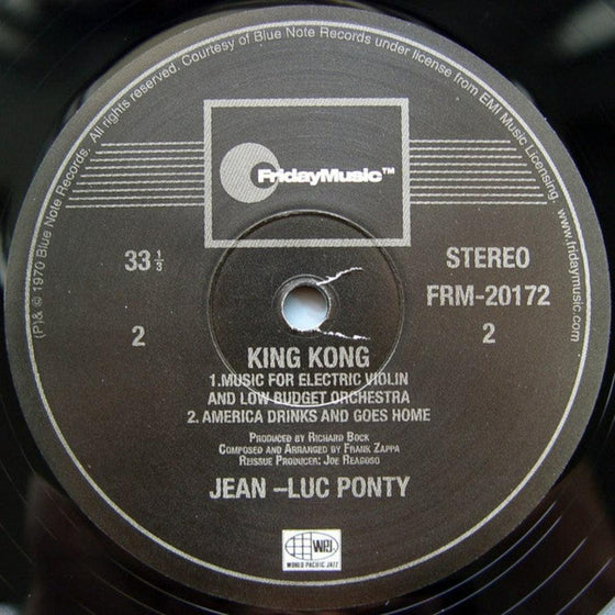 Jean-Luc Ponty – King Kong - Jean-Luc Ponty Plays The Music Of Frank Zappa - AudioSoundMusic