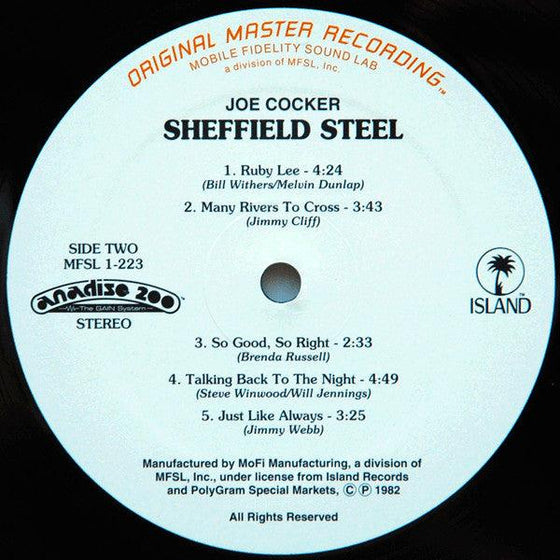 Joe Cocker – Sheffield Steel (200g, Half Speed Mastering) - AudioSoundMusic