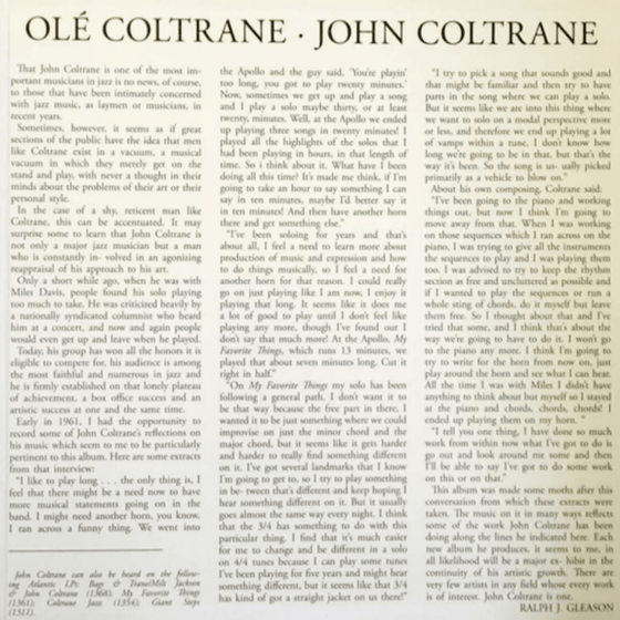 John Coltrane - Ole Coltrane (45RPM, Mono) - AudioSoundMusic