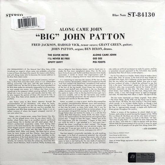 John Patton - Along Came John (2LP, 180g, 45RPM, Limited & Numbered Edition) - AudioSoundMusic