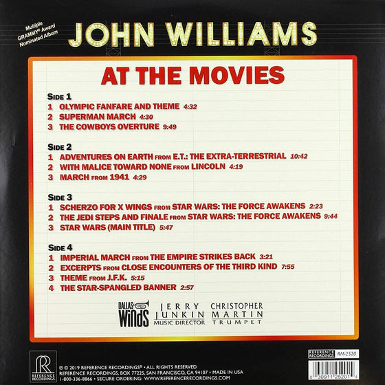 John Williams - At The Movies - The Dallas Winds (2LP, Half-speed Mastering) - AudioSoundMusic