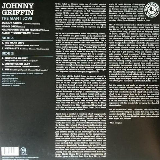 Johnny Griffin - The man I love (1LP, black vinyl) - AudioSoundMusic