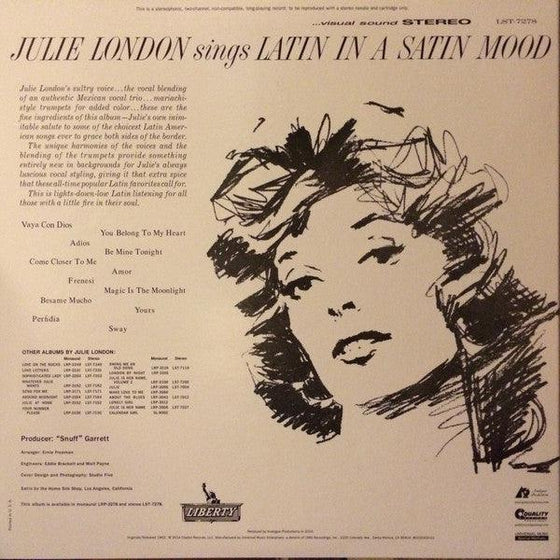 Julie London ‎– Latin In A Satin Mood (2LPs, 45 RPM, 200g) - AudioSoundMusic