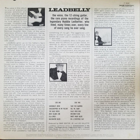 Leadbelly - Huddie Ledbetter’s Best - His Guitar, His Voice, His Piano - AudioSoundMusic