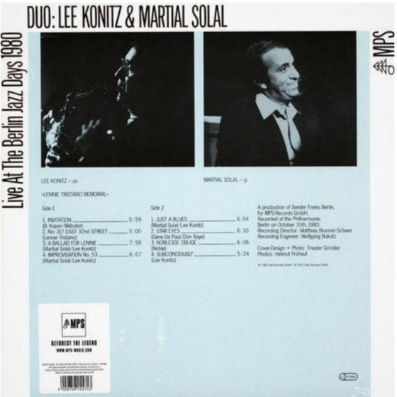 Lee Konitz & Martial Solal - Live At The Berlin Jazz Days 1980 - AudioSoundMusic