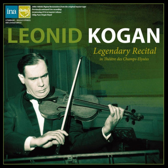 Leonid Kogan – Legendary Recital In Théâtre Des Champs-Elysées – Schubert, Brahms, J.S.Bach, Falla, Prokofiev (2LP, Japanese Edition) - AudioSoundMusic