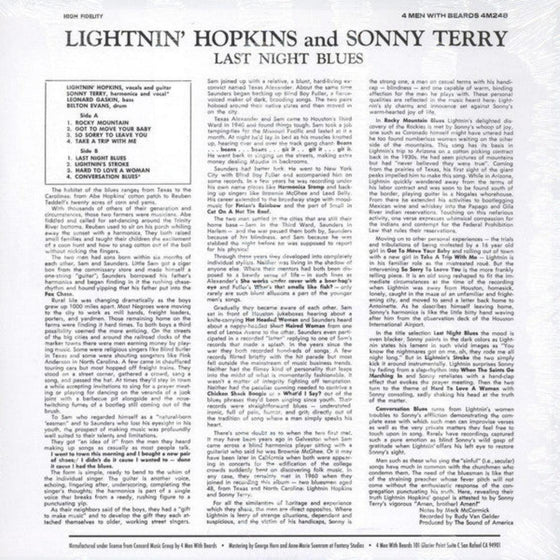 Lightnin' Hopkins and Sonny Terry - Last Night Blues - AudioSoundMusic