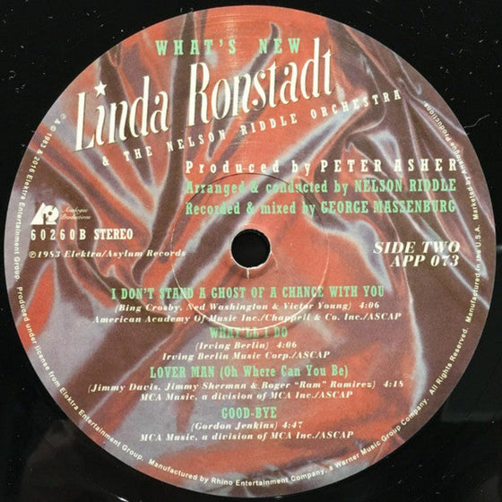 Linda Ronstadt & The Nelson Riddle Orchestra – What's New (200g) - AudioSoundMusic