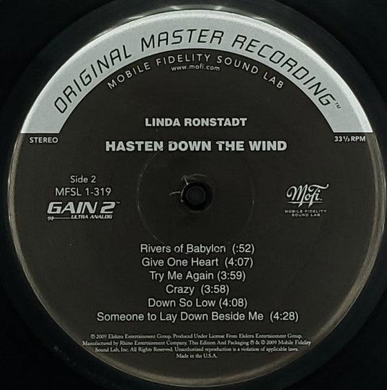 Linda Ronstadt – Hasten Down The Wind (Ultra Analog, Half-speed Mastering) - AudioSoundMusic