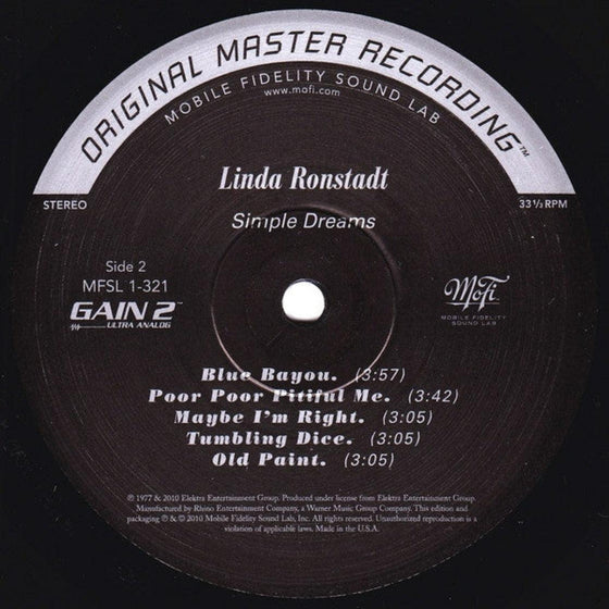 Linda Ronstadt - Simple Dreams (Ultra Analog, Half-speed Mastering) - AudioSoundMusic