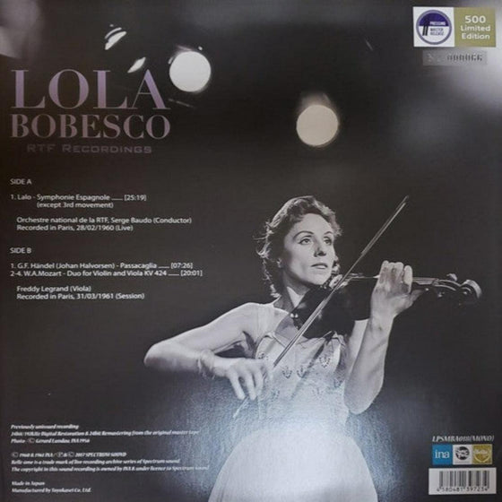 Lola Bobesco – RTF Recordings - Mozart, Handel, Lalo (Mono, Japanese Edition) - AudioSoundMusic