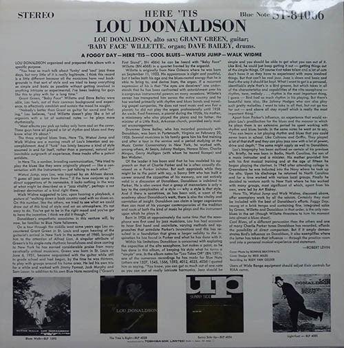 Lou Donaldson - Here 'Tis (2LP, 45RPM) - AudioSoundMusic