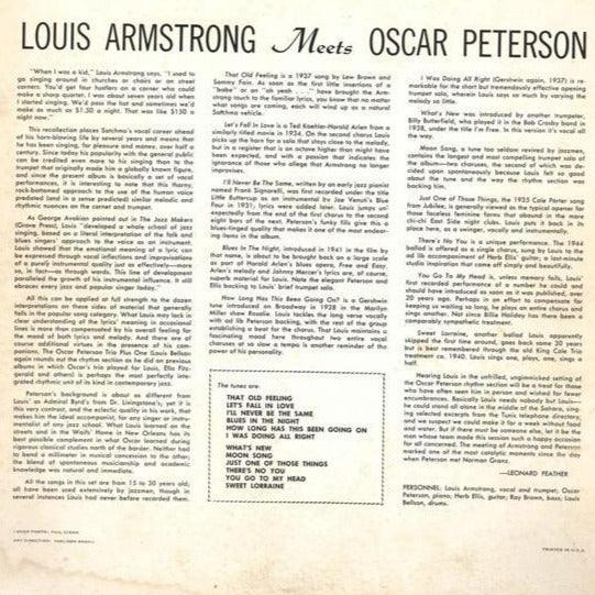 Louis Armstrong Meets Oscar Peterson - AudioSoundMusic