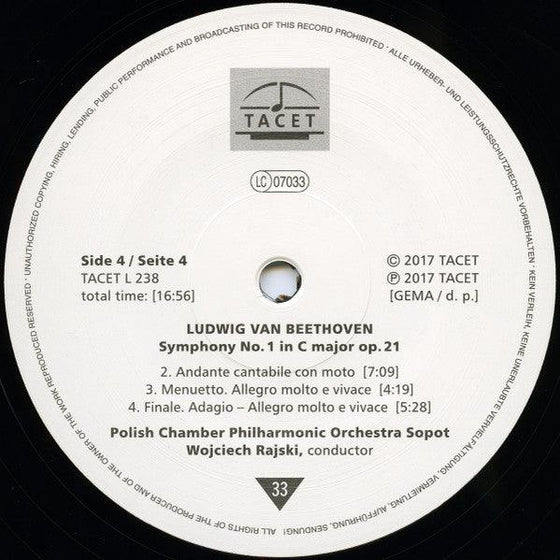 Ludwig van Beethoven - Symphonies Nos. 1, 2 & 8 - Wojciech Rajski & The Polish Chamber Philharmonic Orchestra (2LP, Half-speed Mastered) - AudioSoundMusic