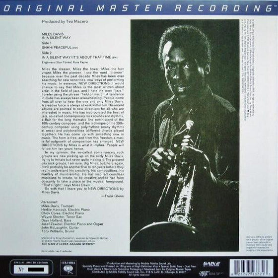 Miles Davis - In a Silent Way (Ultra Analog, Half-speed Mastering) - AudioSoundMusic