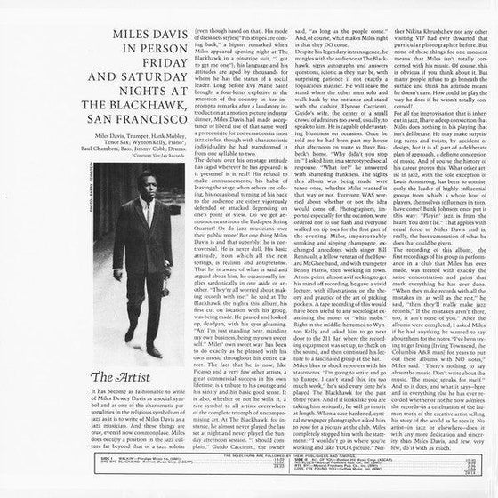 Miles Davis In Person - Friday And Saturday Nights At The Blackhawk (2LP) - AudioSoundMusic