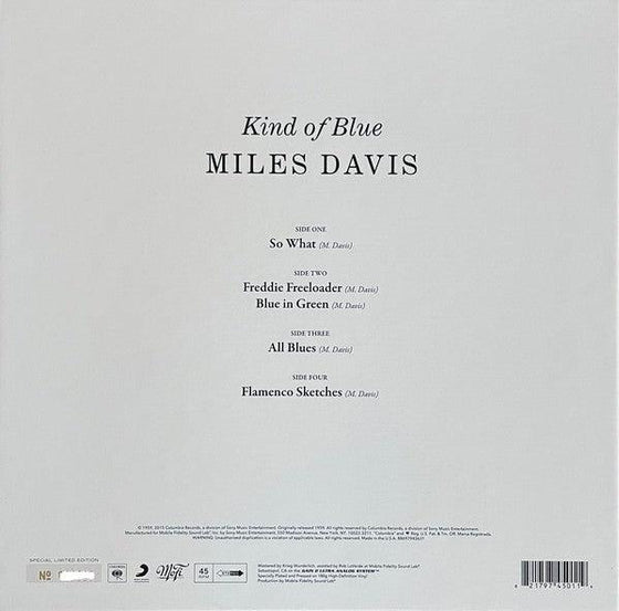 Miles Davis - Kind of Blue (2LP, Box set, Ultra Analog, Half-speed Mastering, 45 RPM) - AudioSoundMusic