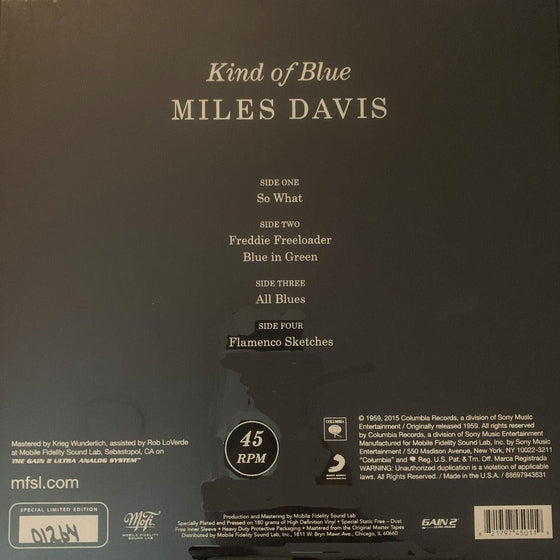 Miles Davis - Kind of Blue (First Edition, 2LP, Box set, Ultra Analog, Half-speed Mastering, 45 RPM) - AudioSoundMusic