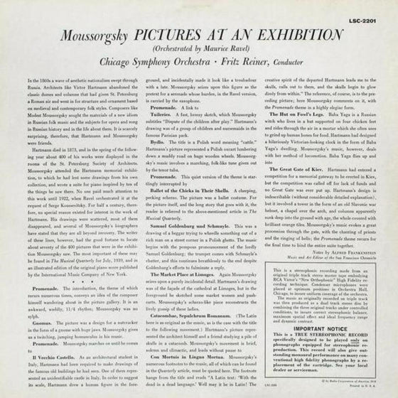 Moussorgsky & Ravel - Pictures At An Exhibition - Fritz Reiner (1LP, 33RPM, 200g) - AudioSoundMusic