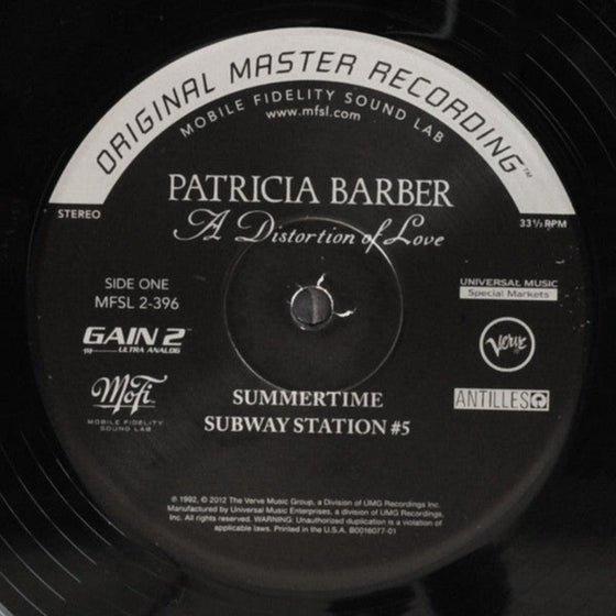 Patricia Barber – A Distortion Of Love (2LP, Ultra Analog, Half-speed Mastering) - AudioSoundMusic