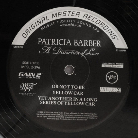 Patricia Barber – A Distortion Of Love (2LP, Ultra Analog, Half-speed Mastering) - AudioSoundMusic