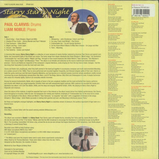 Paul Clarvis, Liam Noble ‎– Starry Starry Night - AudioSoundMusic