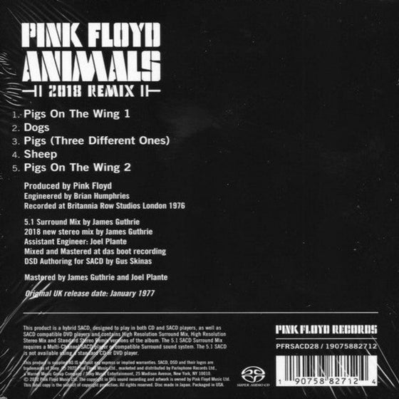 Pink Floyd – Animals (2018 Remix, Hybrid SACD, 5.1 Surround Mix) - AudioSoundMusic