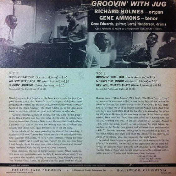 Richard “Groove” Holmes & Gene Ammons - Groovin’ With Jug - AudioSoundMusic