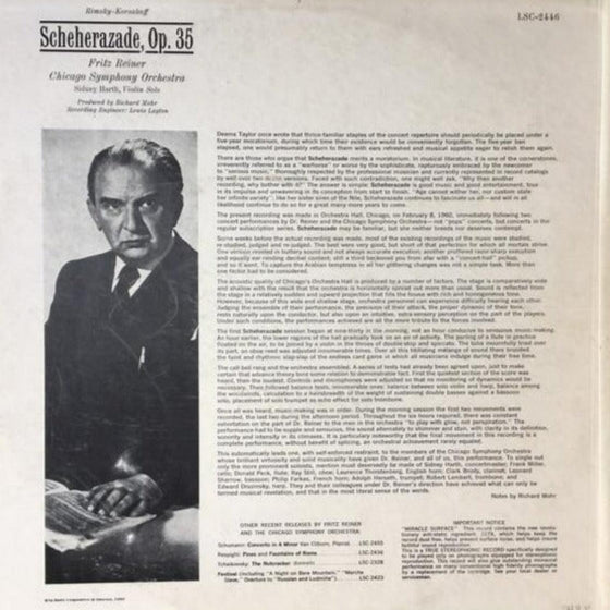 Rimsky-Korsakov - Scheherazade - Fritz Reiner - Chicago Symphony Orchestra (2LP, 45RPM, 180g) - AudioSoundMusic