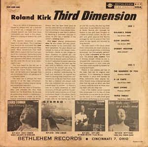 Roland Kirk - Third Dimension (Mono) - AudioSoundMusic