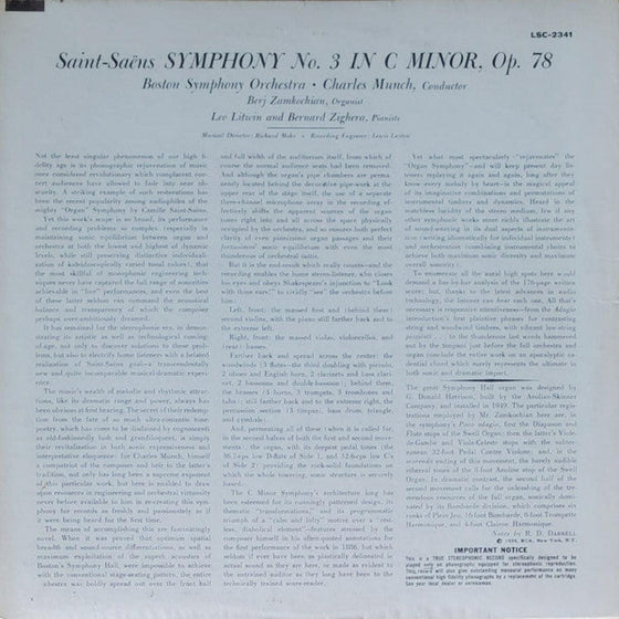 Saint-Saens - Symphony No.3 - Charles Munch (200g) - AudioSoundMusic