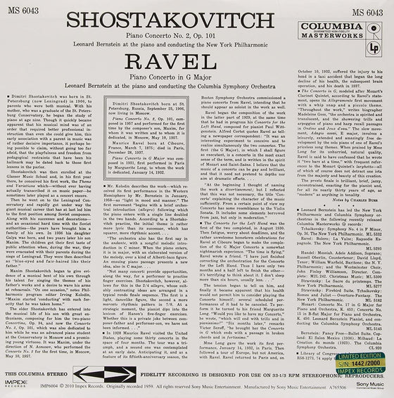 Shostakovich & Ravel Piano Concertos – Leonard Bernstein - AudioSoundMusic