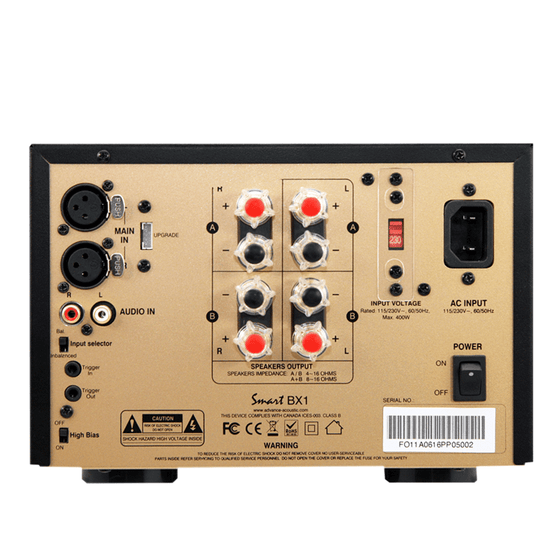 SOLID STATE POWER AMPLIFIER ADVANCE BX1 - AudioSoundMusic