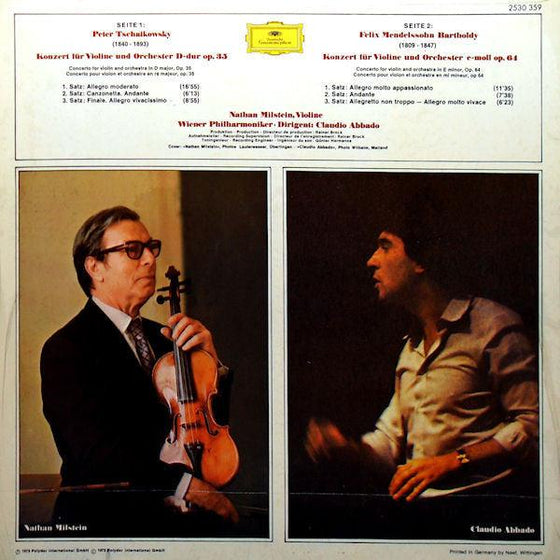 Tchaikovsky & Mendelssohn - Concerto for Violin and Orchestra - Nathan Milstein & Claudio Abbado - AudioSoundMusic