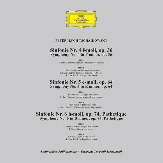 Tchaikovsky - Sinfonies N° 4, 5 & 6 “Pathétique”- Evgeny Mravinsky & The Leningrader Philharmonie (3LP, Box set) - AudioSoundMusic