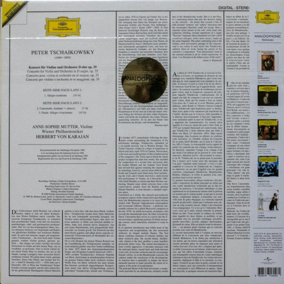 Tchaikovsky - Violin Concerto - Anne-Sophie Mutter & Herbert von Karajan (Digital Recording) - AudioSoundMusic