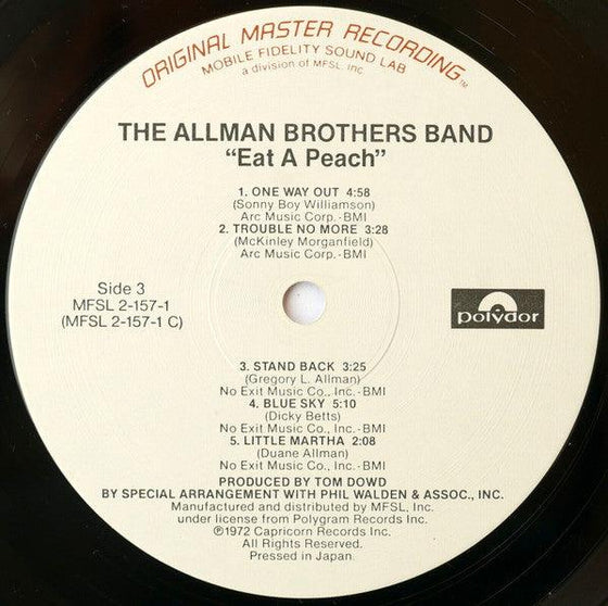 The Allman Brothers Band – Eat A Peach (2LP, SuperVinyl) - AudioSoundMusic