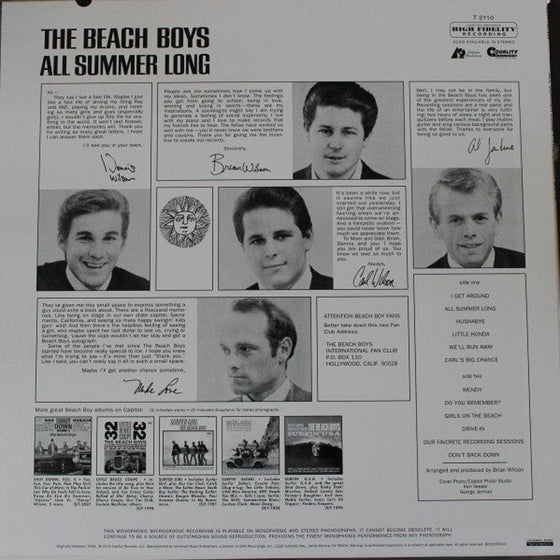 The Beach Boys - All Summer Long (Stereo, 200g) - AudioSoundMusic