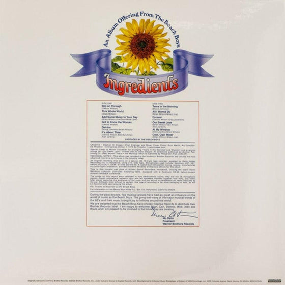 The Beach Boys - Sunflower (Stereo, 200g) - AudioSoundMusic