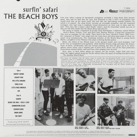 The Beach Boys - Surfin' Safari (Mono, 200g) - AudioSoundMusic