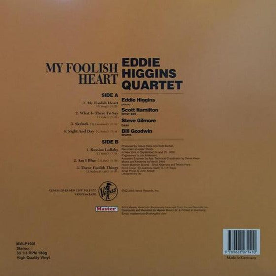 The Eddie Higgins Quartet - My Foolish Heart (Japanese edition) - AudioSoundMusic