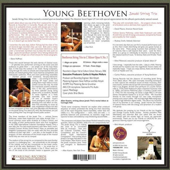 The Janaki String Trio - Young Beethoven String Trio In C Minor (45RPM) - AudioSoundMusic