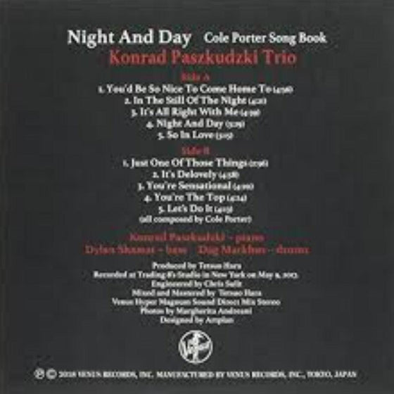 The Konrad Paszkudzki Trio - Night And Day (Cole Porter Song Book) (Japanese edition) - AudioSoundMusic